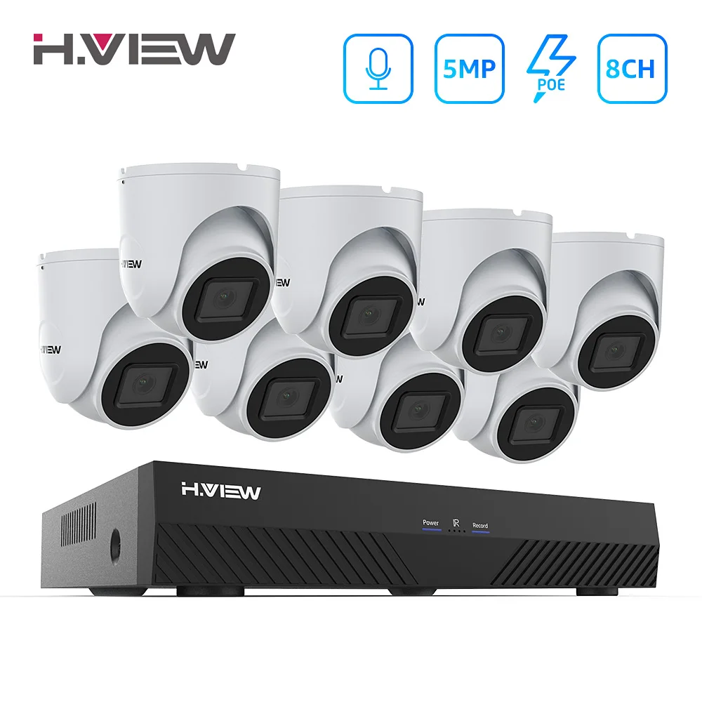 H. VIEW 5mp CCTV камера, система безопасности, комплект, камера видеонаблюдения, CCTV камера s, система безопасности, комплект PoE, Видеонаблюдение IP|Система наблюдения| | АлиЭкспресс