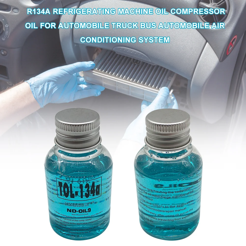60G Refrigerant Oil R134A Refrigerating Machine Oil Compressor for Automobile Truck Bus Automobile Air Conditioning System