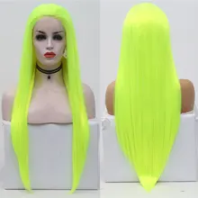 Светильник, зеленый, прямой, ручная вязка, синтетический, 13*3, на кружеве, парик, жаростойкое волокно, волосы, натуральные волосы, часть, для женщин, парики