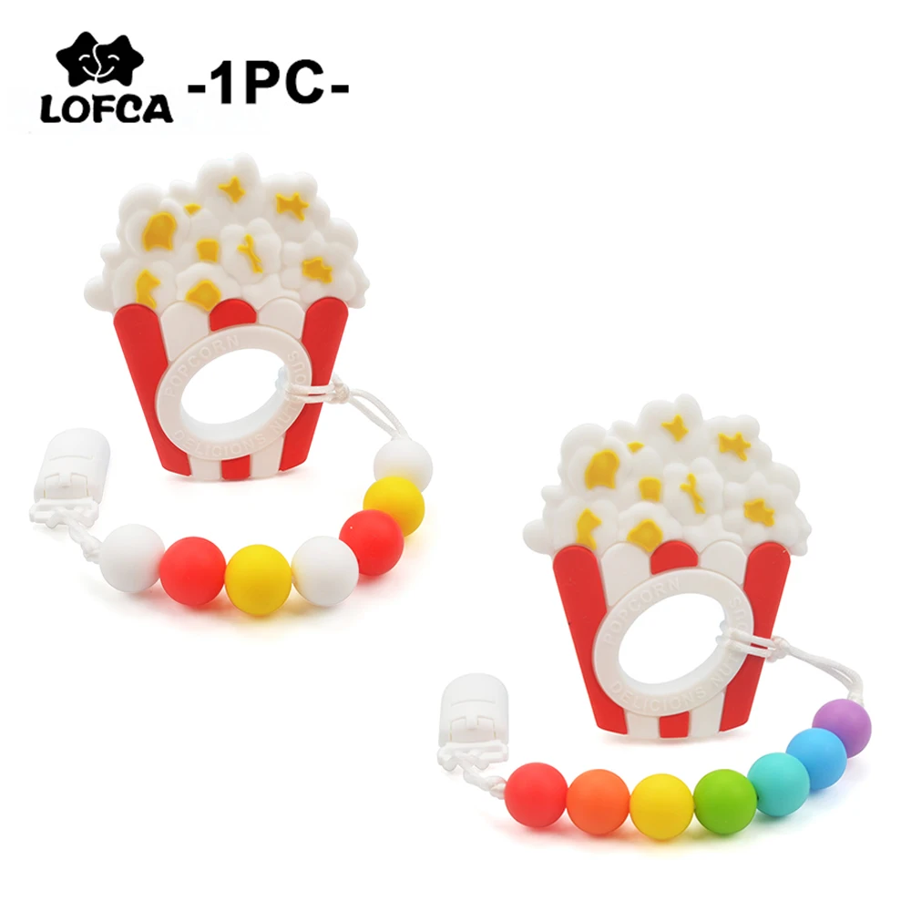

LOFCA Popcorn Silicone Pacifier Clips Chain Silicone Teether Baby Nipple Pacifier Chain For Infant Feeding Toddle Chew Toy