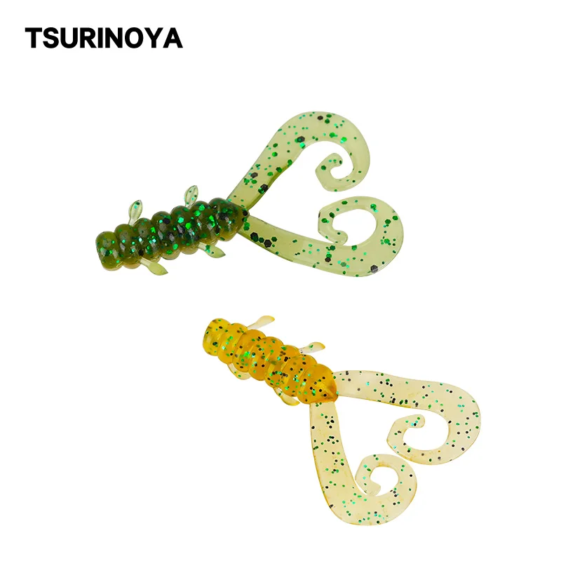 TSURINOYA для рыбалки Мягкая приманка R36 40 мм 0 9g двойной хвост приманки 24 шт. рыбы