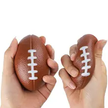 Balle de Football Anti Stress, forme ovale, compacte, décompression, Rugby, outils d'exercice du poignet