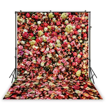 

HUAYI Valentines Day Photography Backdrop Studio Background Portraits Photo Booth Red Roses 3 Kinds Materials