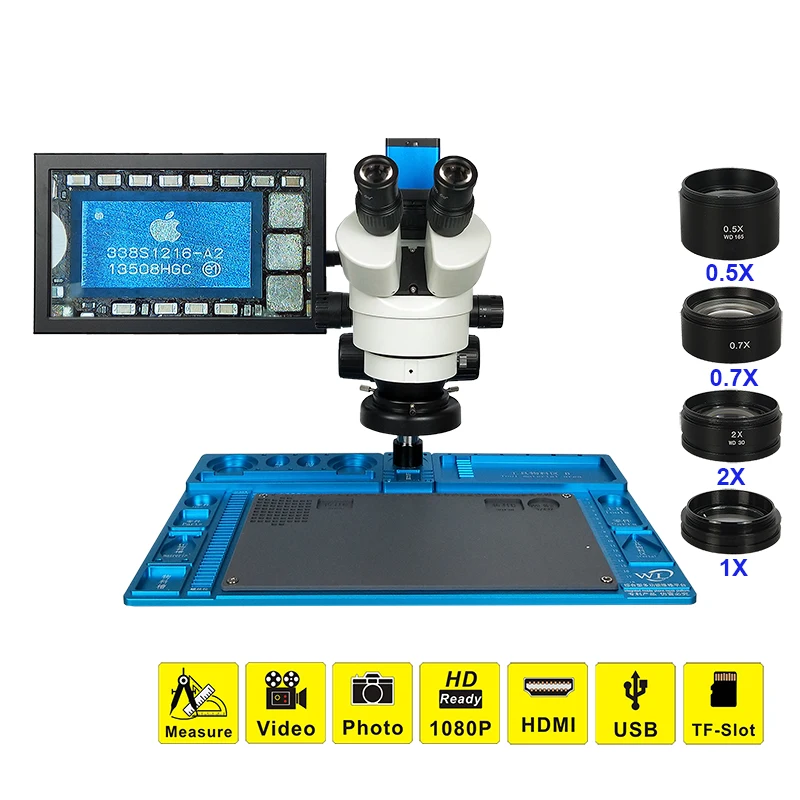 22MP/38MP HDMI USB цифровой Камера 11 6 ''ЖК-дисплей тринокуляр стерео пайки микроскоп