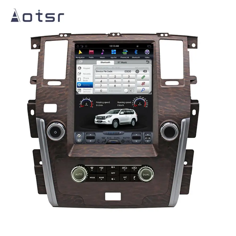 Aotsr Tesla 12," вертикальный экран Android 8,1 автомобильный dvd-плеер gps навигация для Nissan Patrol 2010- высокая версия carplay