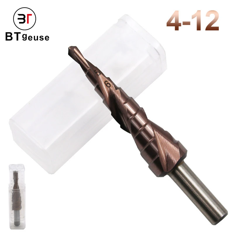 Кобальтовые двухострые ступенчатые сверла из быстрорежущей стали M35 4-12 мм