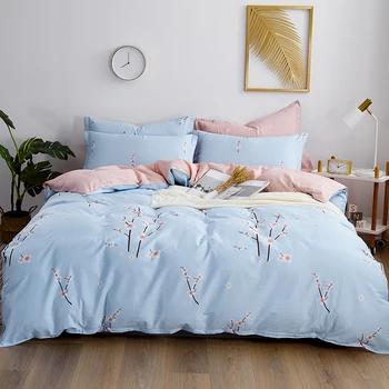 

Pure Cotton Bedding Set Duvet Cover Bedspread Flat Sheet Pillow Cases Bed Line 3-4pcs Bed Linens New print design