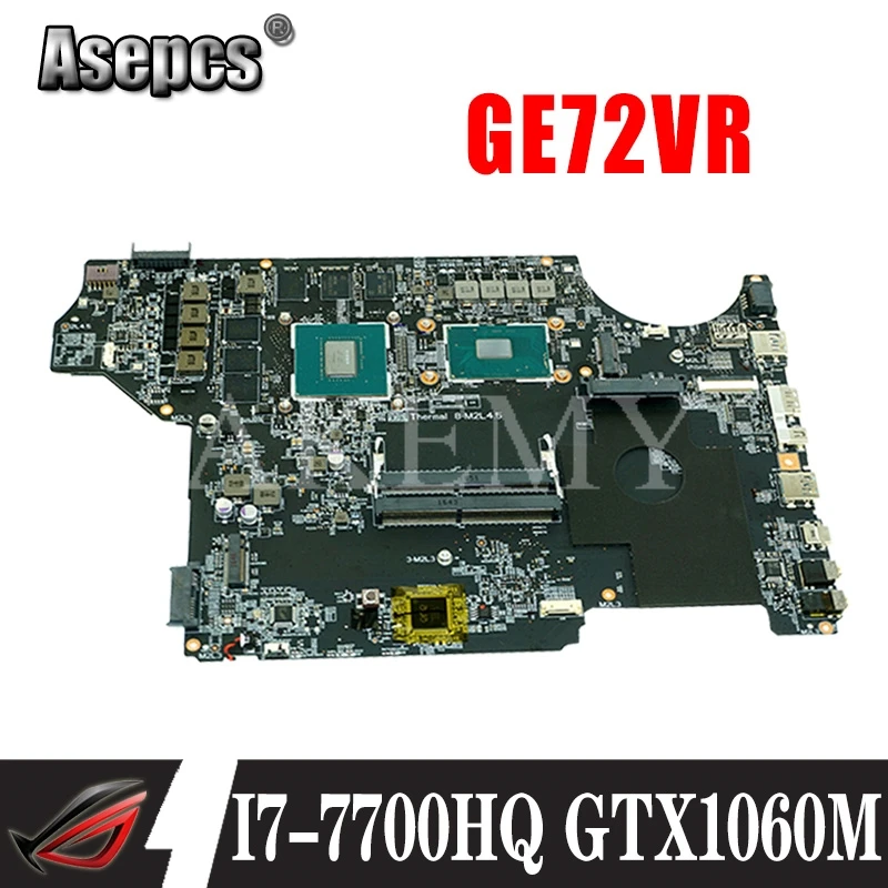 I7 7700HQ GPU GTX1060M MS 16JB1 motherboard msi GE62VR GE72VR notebook PC ver 100% Test OK|Материнские платы| |