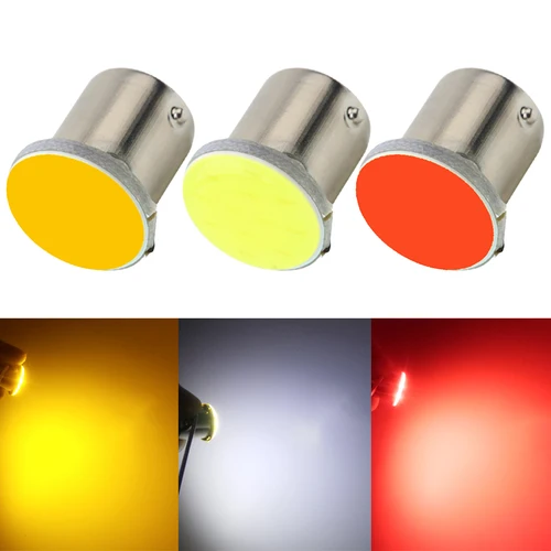 차량용 LED 전구, 방향 지시등, COB 12V, 7000K, 화이트, 자동 백업, 역방향 주차 브레이크 램프, P21W, 1156, Ba15s, 1157, Bay15d, 10 개 5