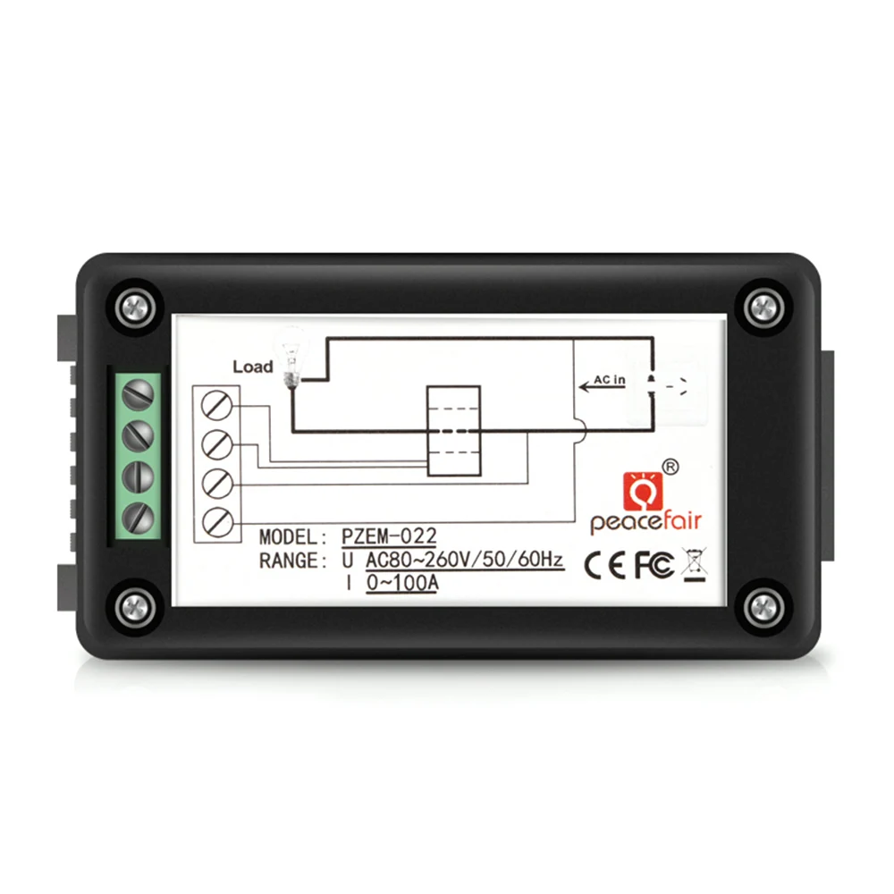 AC цифровой дисплей измеритель мощности Вольтметр Амперметр частотомер Панель Amp