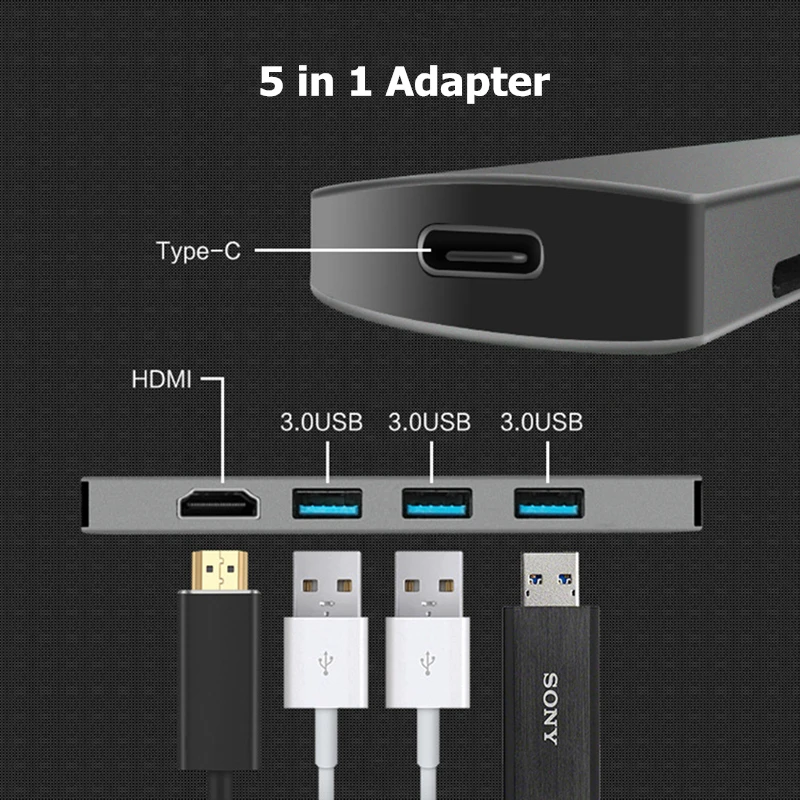 Ранкман Тип C USB 3,1 к HDMI 4 к тип-c USB 3,0 адаптер конвертер USB-C хаб кабель для Macbook samsung S8 S9 Note10 huawei P30