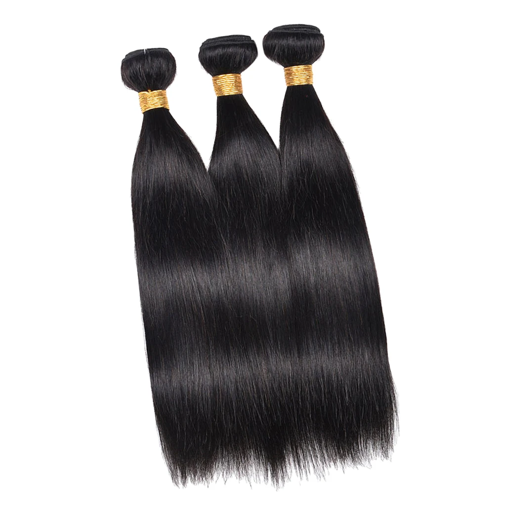 3pcs 10’’ Body Wave Bundles Virgin Hair Extension Bundle Peruvian Human Hair Straight Hairpieces