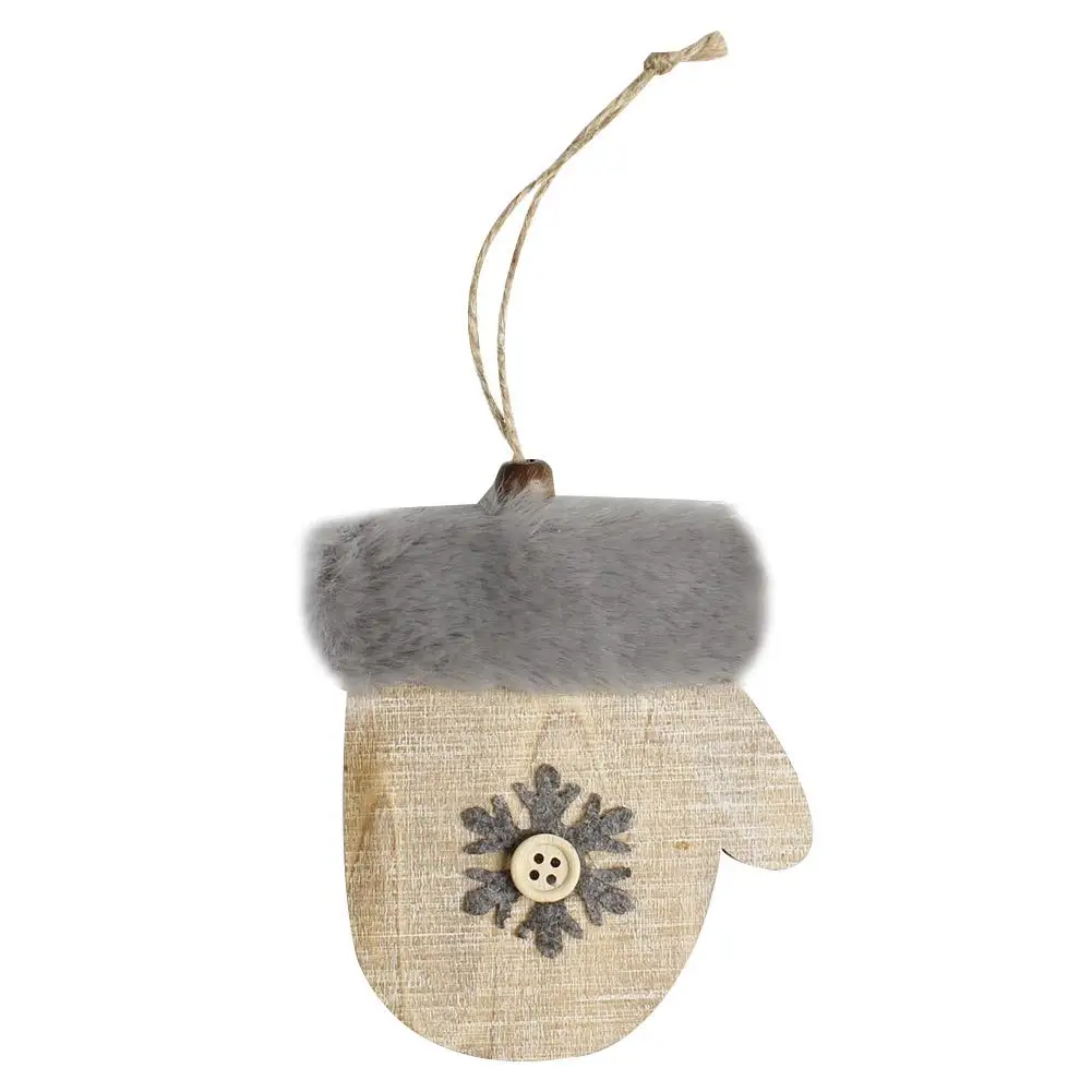 2 2pcs Hot Sale Christmas Tree Star Bell Hat Wooden Plush Hanging Decor Xmas Decoration Merry Christmas - Цвет: 2