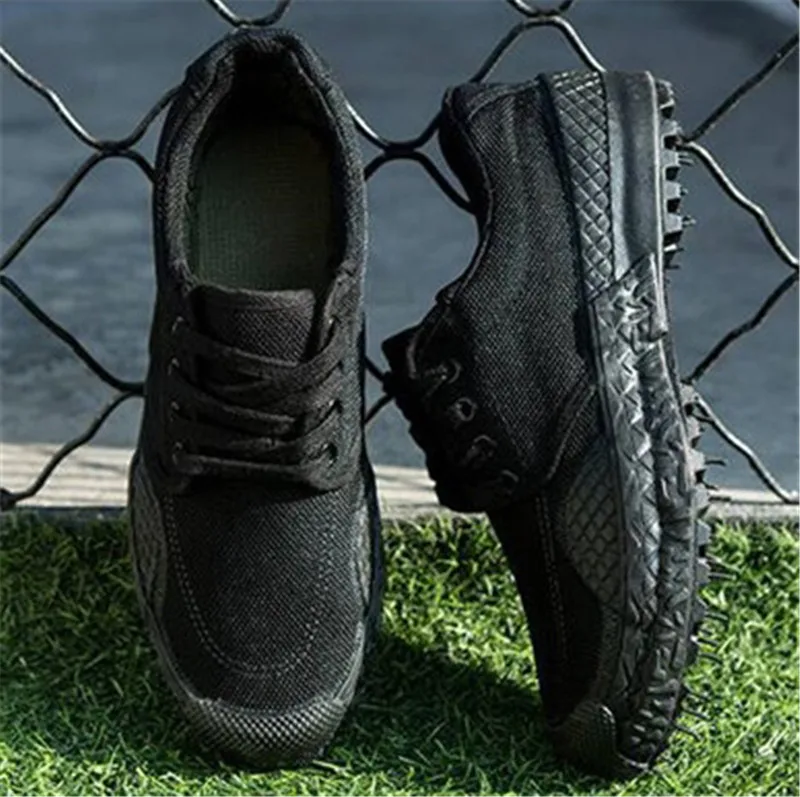 Осенняя рабочая обувь Мужская в стиле милитари на плоской платформе для