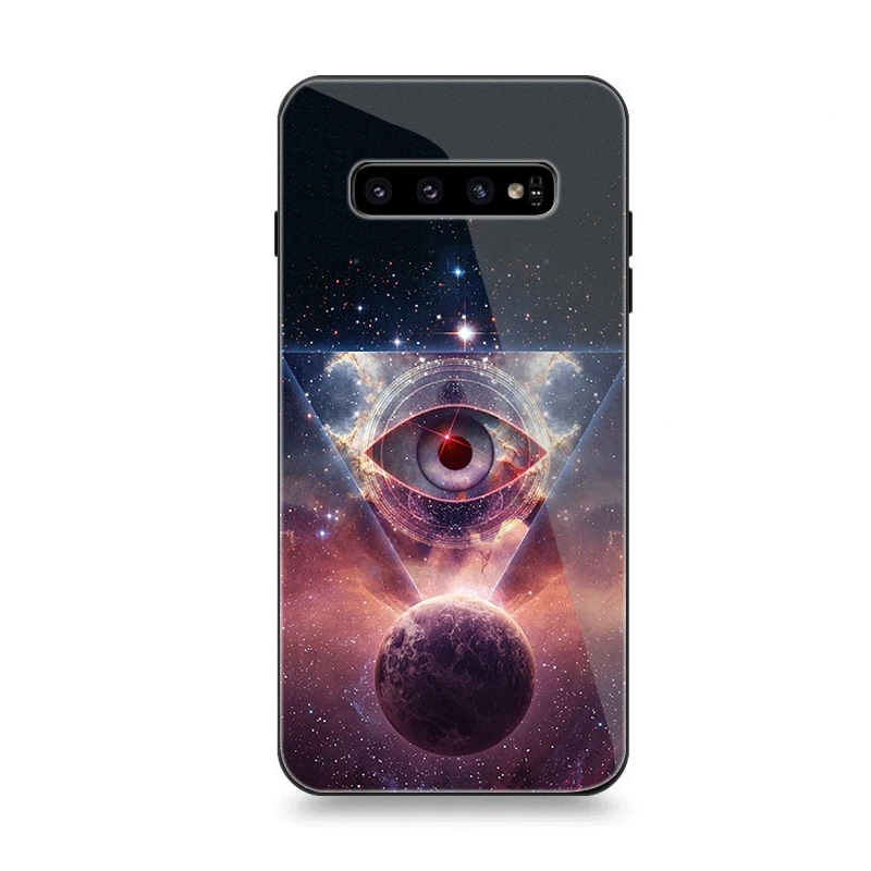 Чехол для телефона Стекло для samsung A10 A20 A30 A40 A50 A60 A70 S7 край S8 S9 S10 плюс Чехол Всевидящее Око