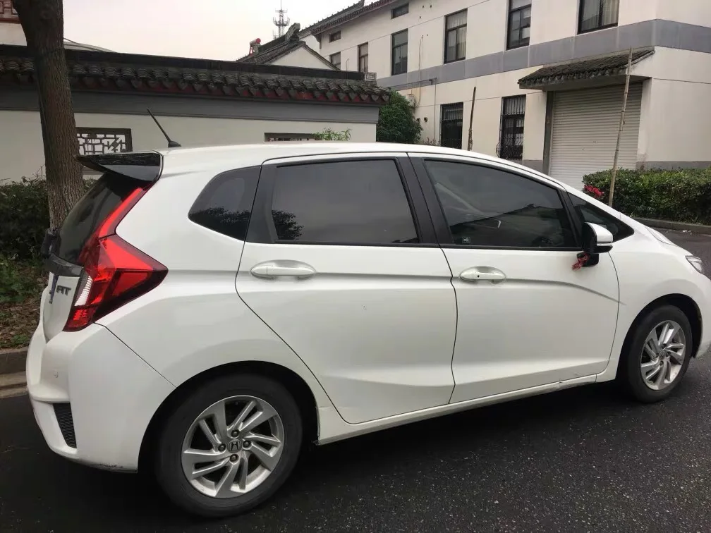 Длинный светодиодный светильник ABS Спойлер для Honda Fit Jazz год- с материалом заднее крыло автомобиля подходит GK5 крыша Спорт спойлер RS