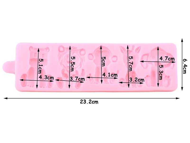 Животные силиконовая форма слон лев медведь Жираф Обезьяна помадка для кекса инструменты для украшения торта Форма для шоколада форма для шоколада