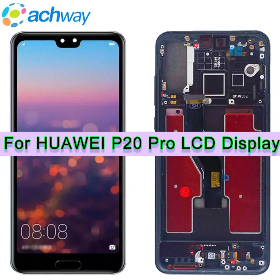 TFT lcd дисплей с рамкой для huawei P20 Pro кодирующий преобразователь сенсорного экрана в сборе lcd 6,1 дюймов для huawei P20 Pro замена экрана