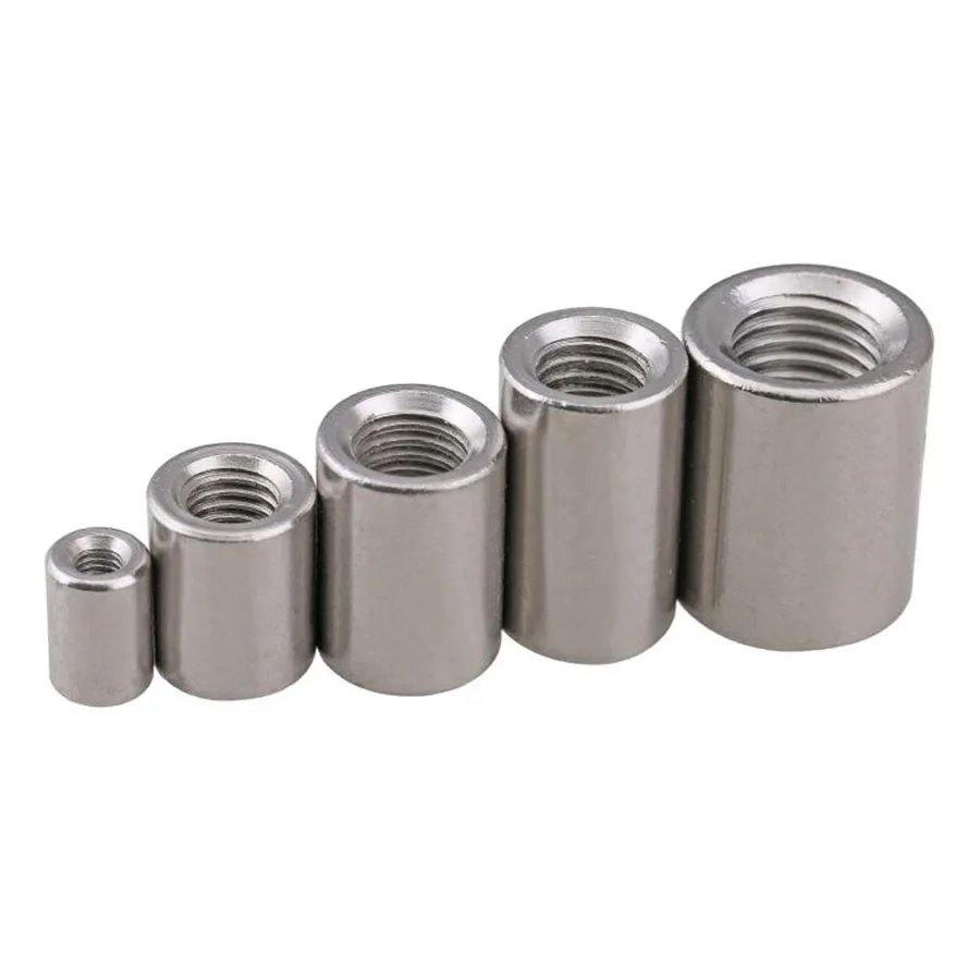 M3 M16 Extension And Thick Round Joint Nuts Cylindrical Screw Rod