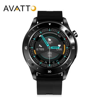 

AVATTO 2020 Smart Watch with1.54"Full Touch,Heart Rate monitoring, Bluetooth Fitness GPS Tracker Men Smartwatch for Android Ios