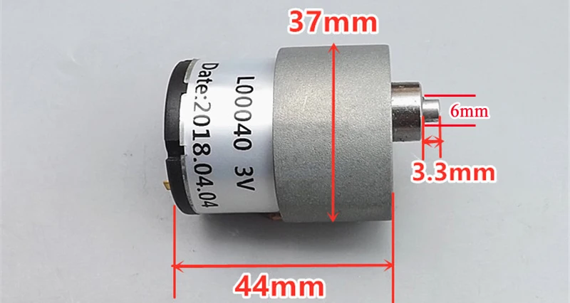 37 DC3-5V 0.3A 260-430 об/мин вперед и назад редуктор металлический редуктор медленный мотор