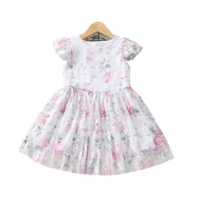 Г. Летнее платье для девочек; сетчатая детская одежда принцессы с цветочным рисунком