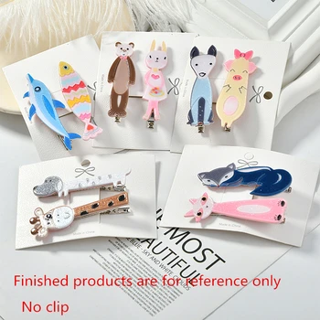 

2020 Spring style 30pcs/lot color pattern print cartoon animals shape acrylic beads diy jewelry garment/hair accessory