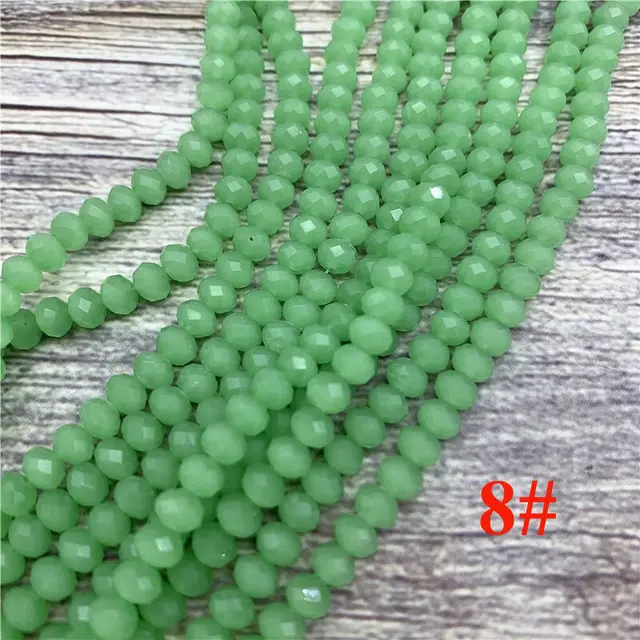 2x3mm/3x4mm/4x6mm Crystal Rondel Beads Faceted Glass Beads For Jewelry Making DIY Female Bracelet Necklace Jewelry NO.8