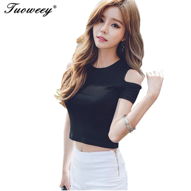 white open shoulder top