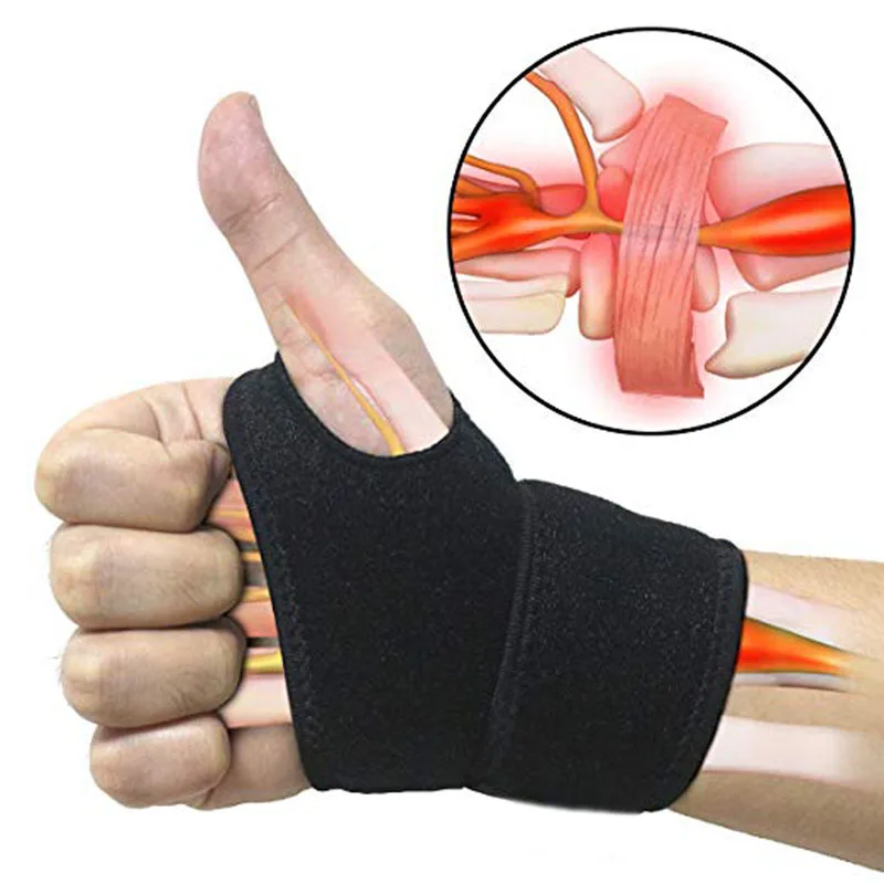 Elastic Bandage Wrist Support Thumb Hand Brace Finger Splint Tennis