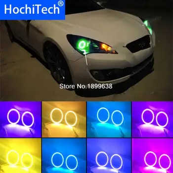 

Super bright 7 color RGB LED Angel Eyes Kit with a remote control car styling for Hyundai Genesis Coupe 2010 2011 2012 2013 2014