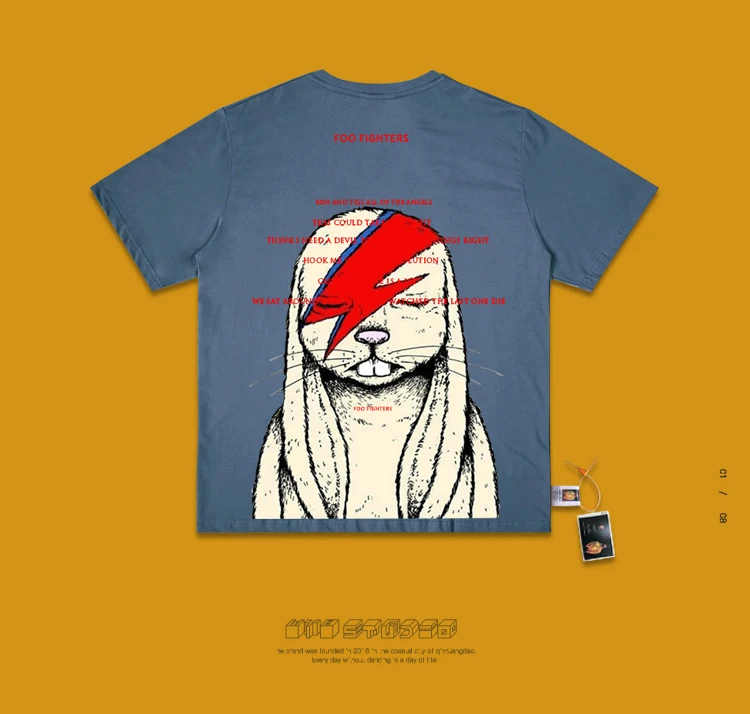 Tide Brand T Shirt Fire War Chariot Band Foo Fighters Salute Fund Rock Music Lover Short Sleeve T Shirt Men And Women