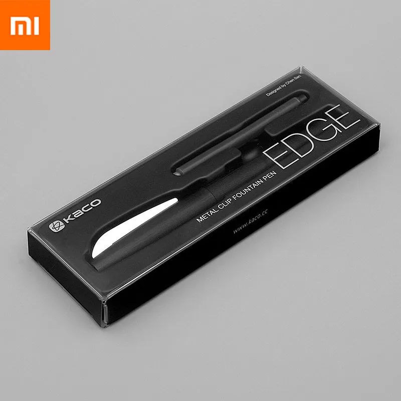 Перьевая ручка Xiaomi Kaco 0 38-0 5 мм с сверхтонким пером черный пластик металлический