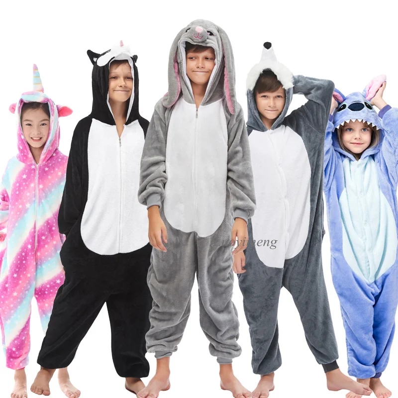 Kigurumi Unicorn Pajamas Children's Sleepwear for Boys Girls Kids Onesies Animal Winter Warm Pyjamas Kids Baby Cartoon Costumes Kigurumi Unicorn Pajamas Children's Sleepwear for Boys Girls Kids Onesies Animal Winter Warm Pyjamas Kids Baby Cartoon Costumes