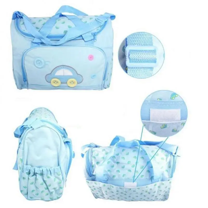 4 PCs Women Multifunction Mummy Diaper Bag Handbags Waterproof Maternity Baby Carriage Bag Large capacity Mummy Pack Suits HWC