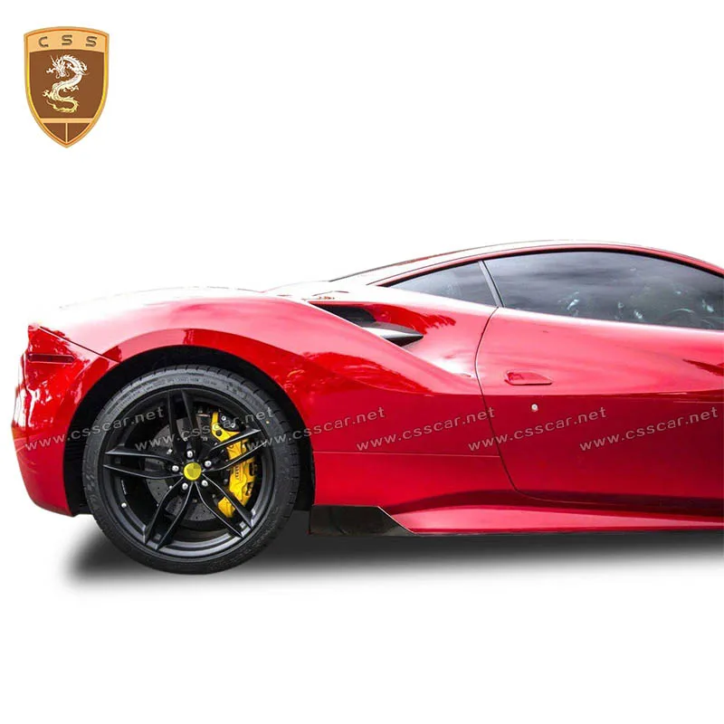 

Dry Carbon body kit Side skirts Underboard Extension For Ferrari 488 GTB&Spider 15-17 Modification Auto Accessories