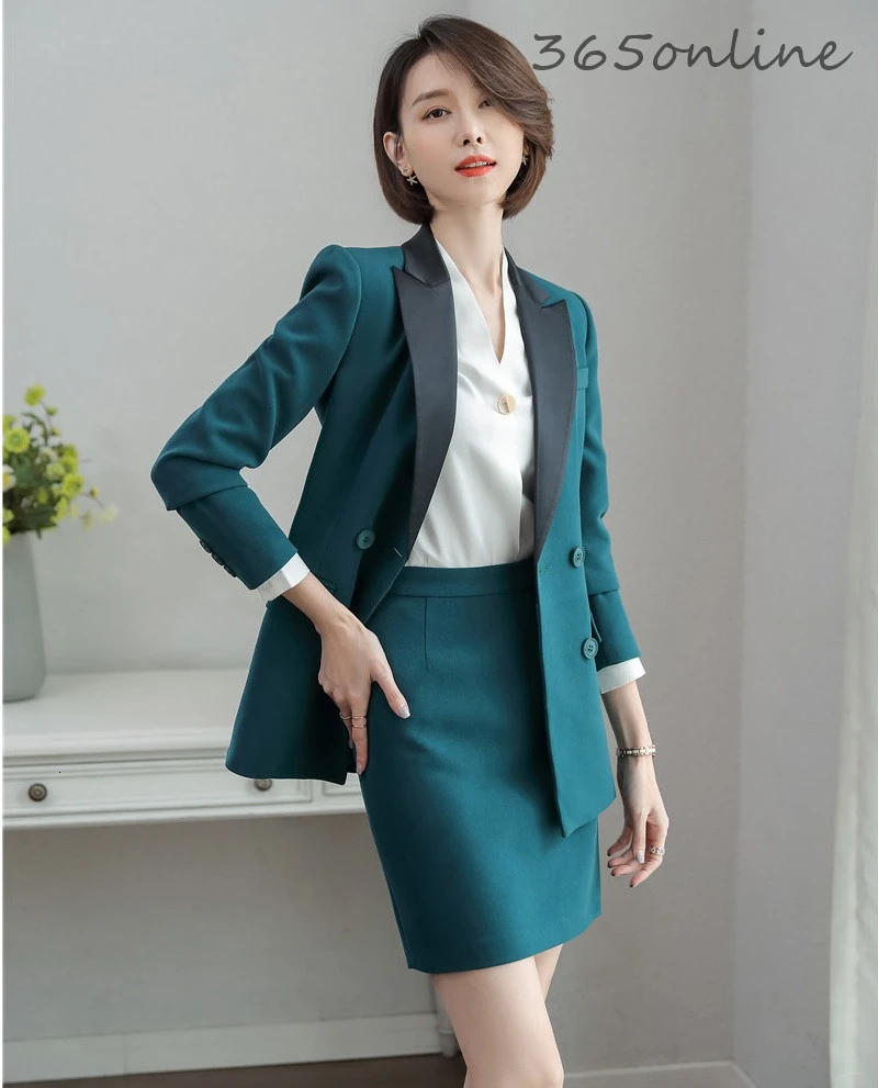 

High Quality Fabric Formal Uniform Designs Pantsuits Business Work Wear Blazers Set Professional Ladies OL Styles Pants Suits