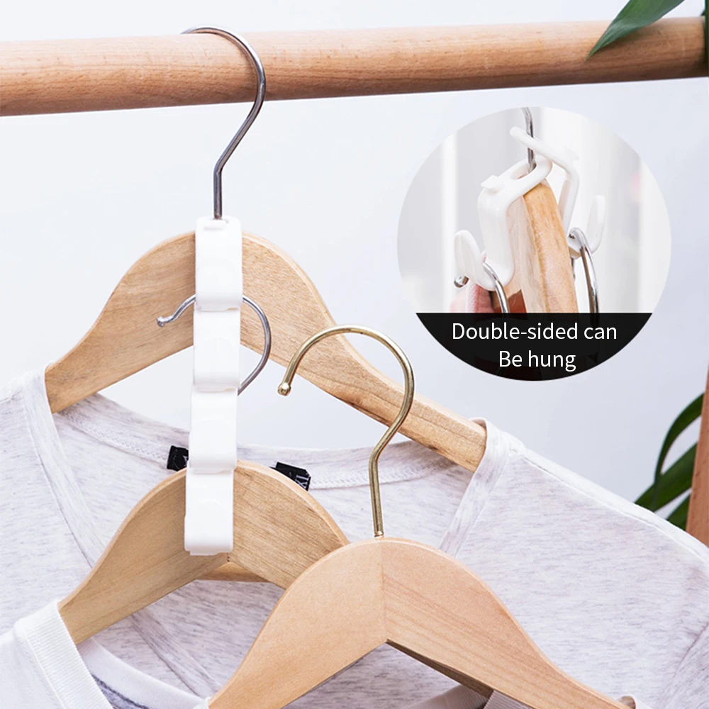 

6pcs/bag of clothes link hook cabinet storage multifunctional space saving hanger connection hook series multi-layer folding