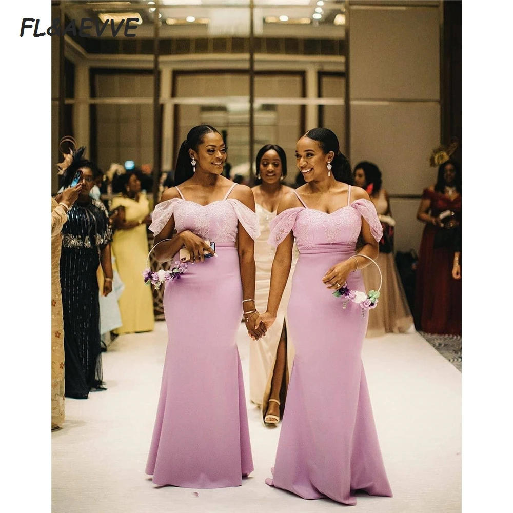 Robe Lavande Demoiselle D Honneur Robe de demoiselle d'honneur pour filles, noire, lavande, manches nues,  pour événements de mariage, sirène africaine, 2021 | AliExpress