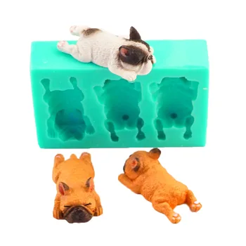 

Bulldog Fondant Cake Silicone Mould Puppy Dog Chocolate Mold Bakery DIY Candy Mode Handmade Soap Mold