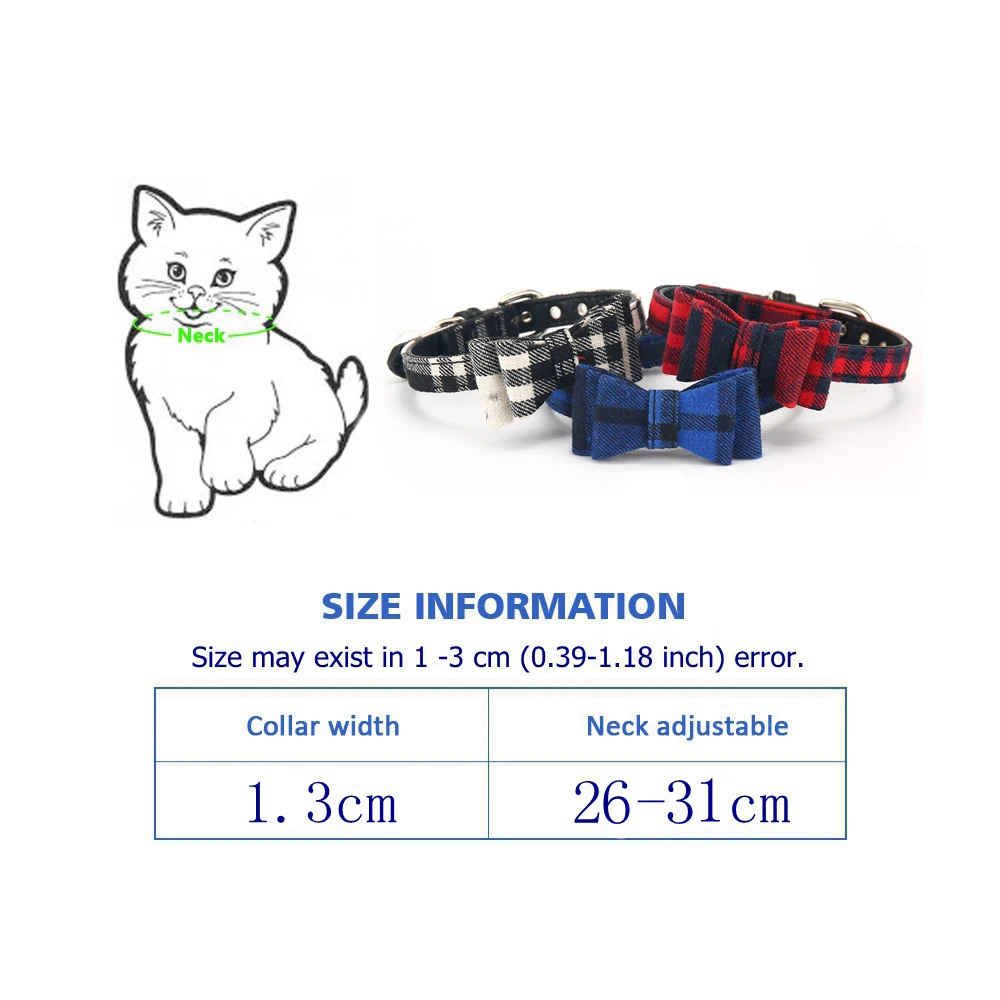 Cat Collar With Bell Dog Collar For Cats Solid Braid Kittens Pet Cat Collars Shiny Adjustable Collars For Cats Pet Lead Supplies (12)
