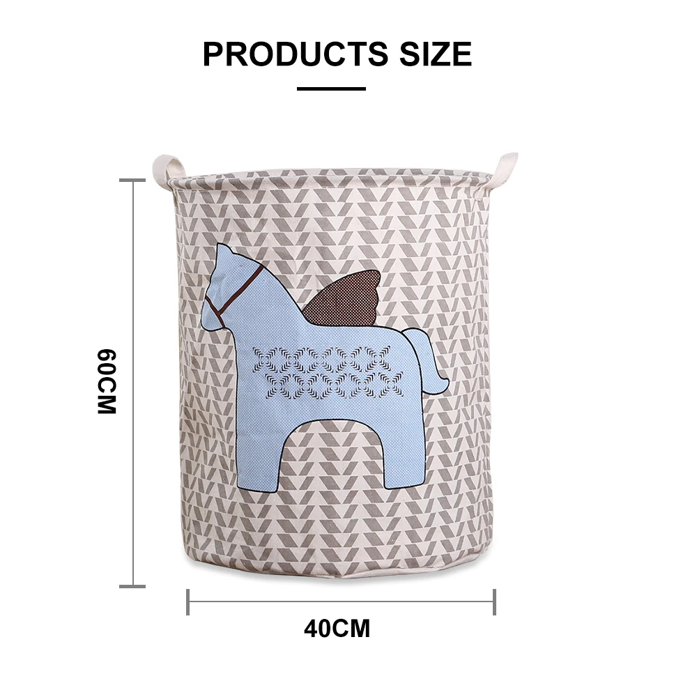 Storage Bag Dirty Clothes Cotton Linen Storage Bucket Tissue Sundries Receiving Barrel PE Coating Fashion Office Waterproof