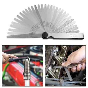 

Feeler Gauge 32 Blades Metric 0.03-1mm 0.001-0.040inch Thickness Gap Measurement