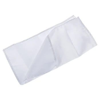 

Men's Pocket Hanky Plain Color Wedding Party Square Hankerchief (White)