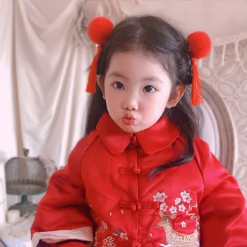 

1Piece Children Hair Accessories Hair Clip Chinese Style Baby Girl Bow Tiara Hair Clip Kids Hairpins Hair Clip