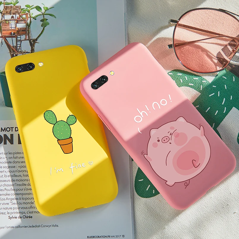 Мультяшный чехол для huawei Honor P20 P30 Lite силиконовый милый 3D рельефный противоударный