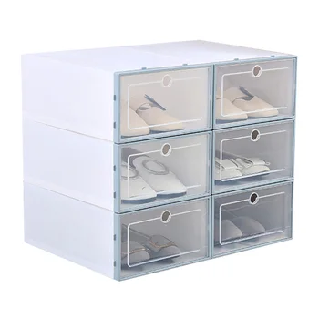

Hot Transparent Plastic Shoe Box Flip Design Shoe Storage Artifact Home Storage Tool CNT 66