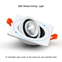 [DBF]Rotatable Angle LED Recessed Downlight 5W 7W 10W 3