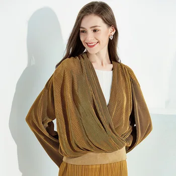 

SuperAen 2020 Autumn New Women's Fashion Graceful Waist Hugging V-neck Full T-shirt Top Outdoor Female Womens Clothing