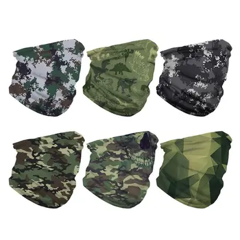 

Unisex Magic Bandana Half Face Mask Cycling Head Scarf Neck Warmer Camouflage Digital Printed Headband Hiking Running Windproof